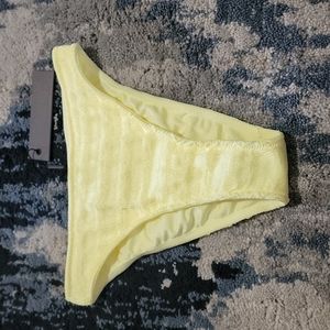 Light yellow high waist bathing suit bottom